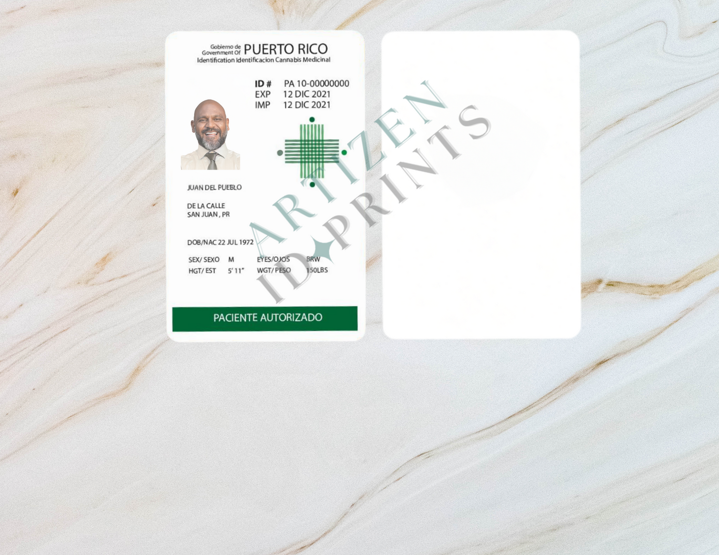 Tu Voucher de Cannabis en Tarjeta PVC (1-Lado)